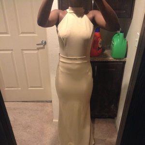 Nude prom dress
